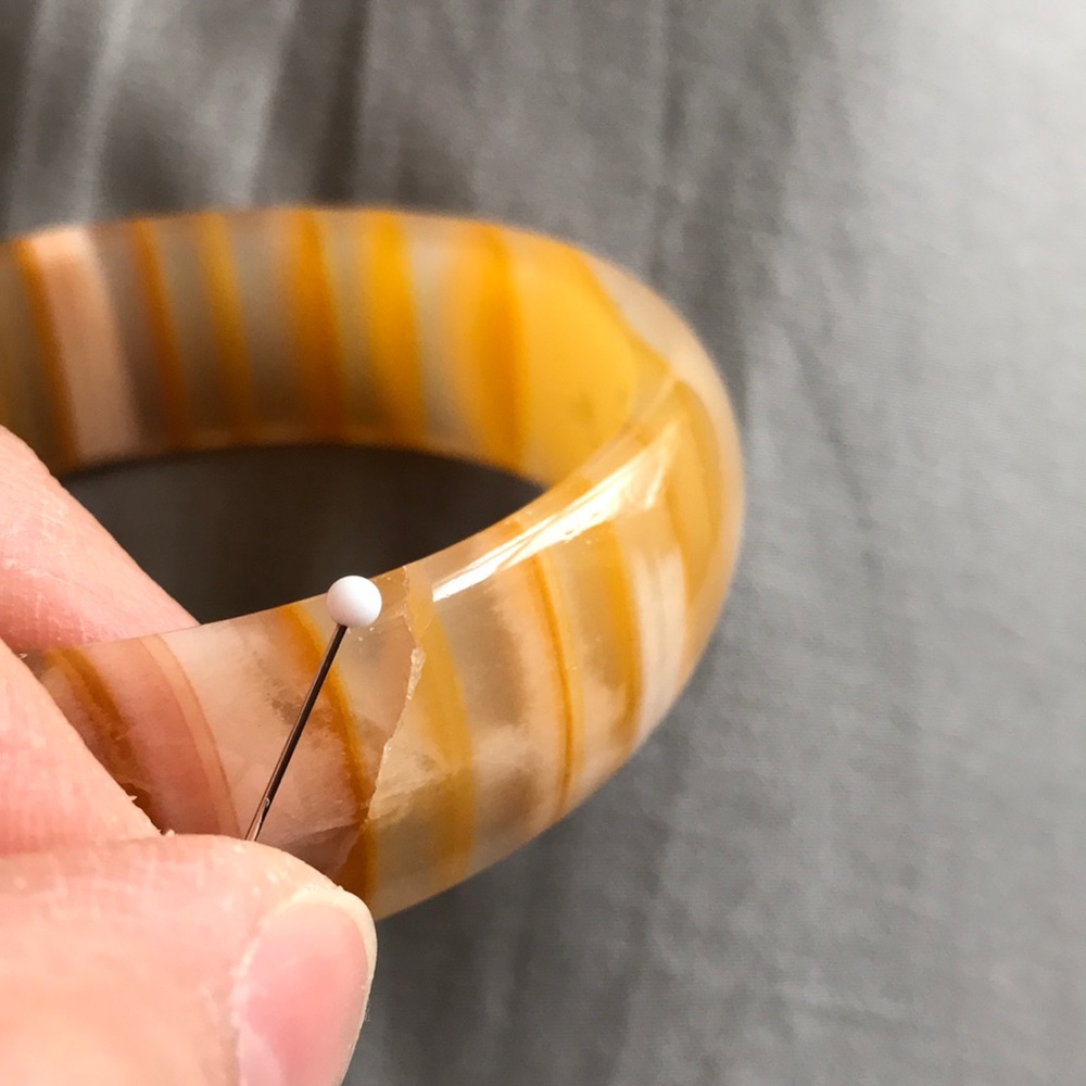 ✨Yellow agate bangle✨ - Picture 3 of 4